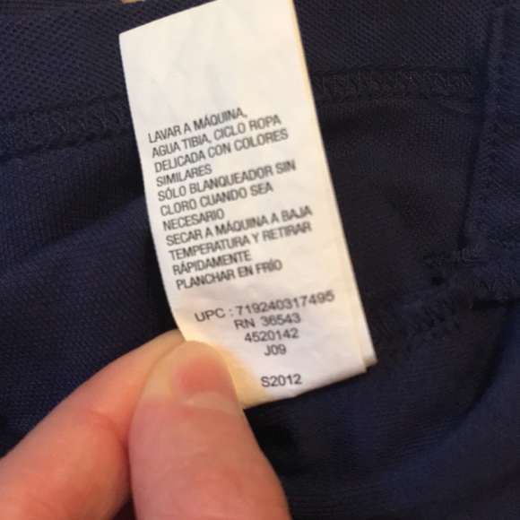 Izod Navy Short Sleeve Collared Button-up - Picture 5 of 13